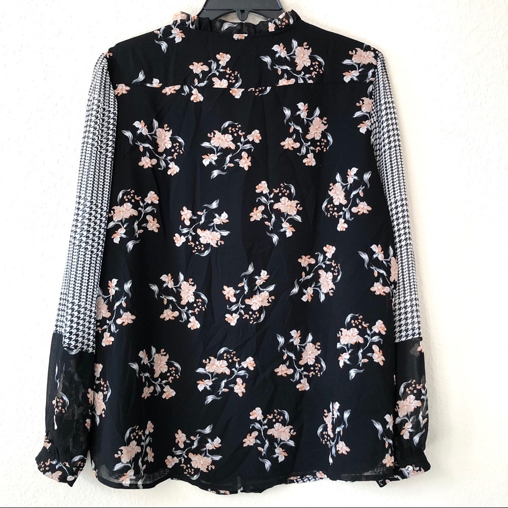 NWT! Calvin Klein Mixed Media Patchwork Blouse Large - Picture 6 of 7